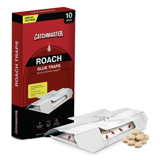 CX Cockroach Trap with Powerful Food-Based Bait – Glue Traps (10-Pk)