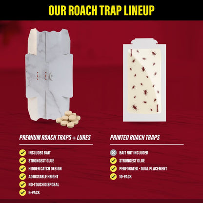 CX Cockroach Trap with Powerful Food-Based Bait – Glue Traps (10-Pk)