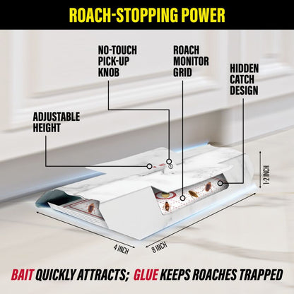 CX Cockroach Trap with Powerful Food-Based Bait – Glue Traps (10-Pk)