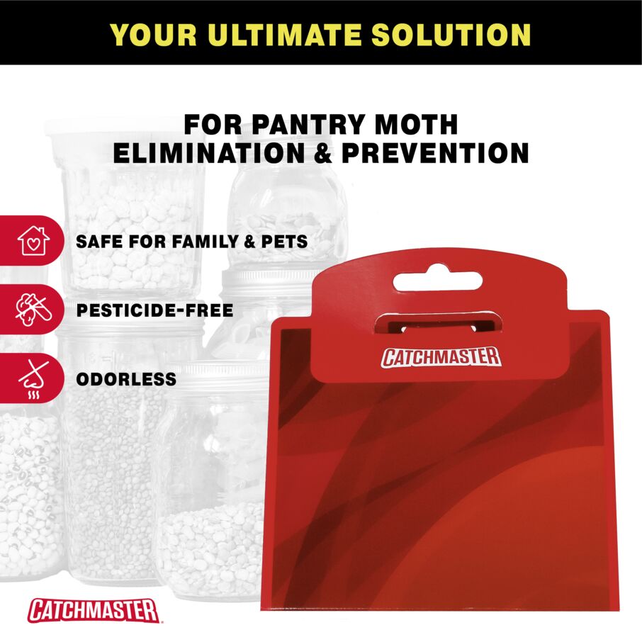 CatchmasterGRO Pantry Moth Traps, 6-pack for kitchen pantry, storage cabinets, and food storage areas