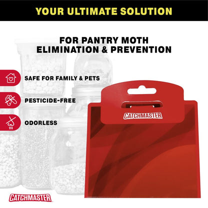 CatchmasterGRO Pantry Moth Traps, 6-pack for kitchen pantry, storage cabinets, and food storage areas