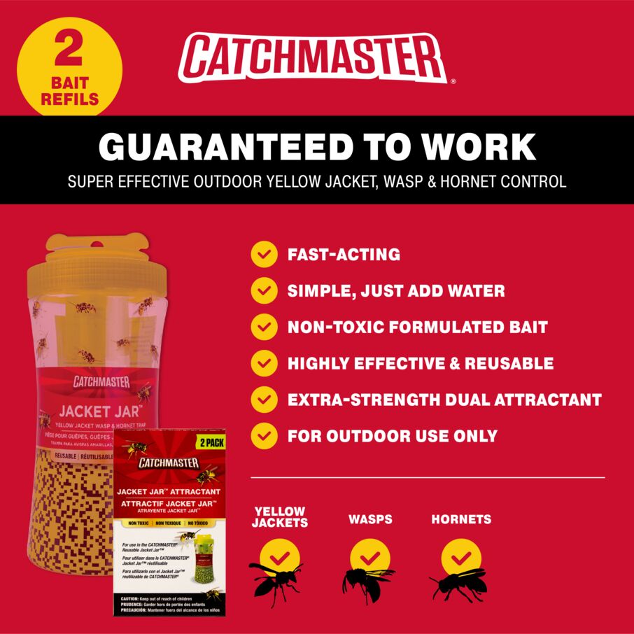 Yellow Jacket Bee & Wasp Jar Trap Attractant Refills