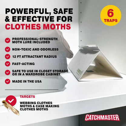 CatchmasterGRO Clothes & Closet Moth Glue Board Traps