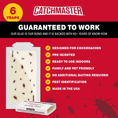 CatchmasterGRO Cockroach Patterned Glue Board Traps