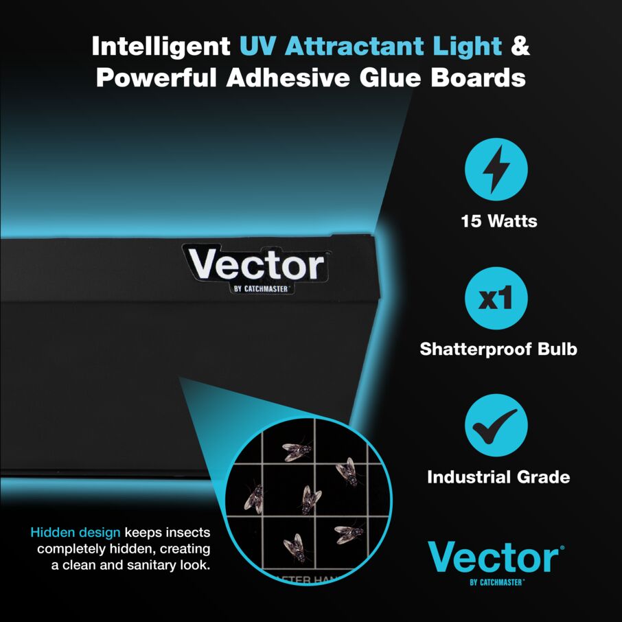 Vector UV Light Fly Traps, Black