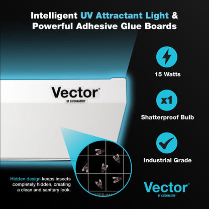 Vector Optima UV Light Fly Traps, White
