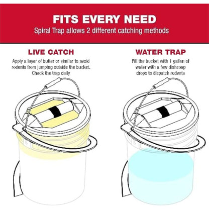 Spiral Mouse Trap for 5-Gallon Bucket (Bucket Not Included)